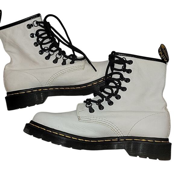 Dr. Martens 1460 Laced Virginia Leather Lace Up Boots, 8 - Picture 5 of 10